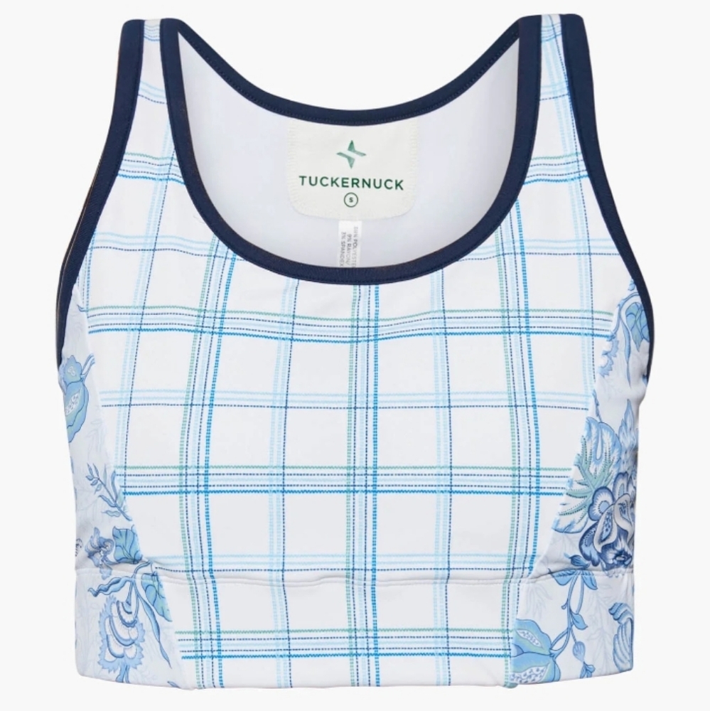 Tuckernuck Provincial Plaid and Heirloom Floral Sports Bra